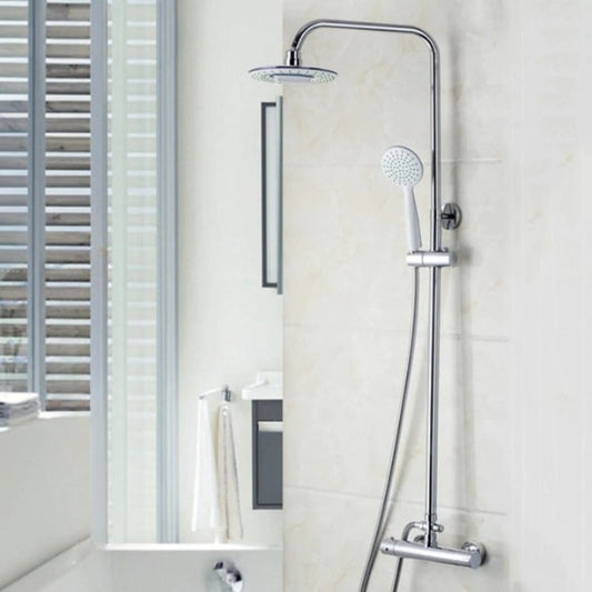 Rainfall Thermostatic Shower Faucet Set Wall Mount