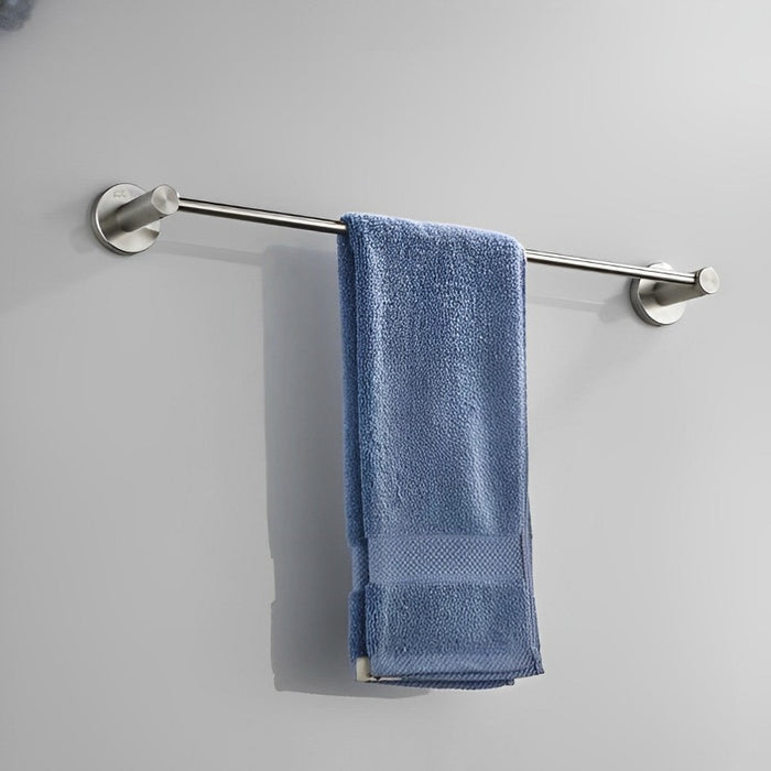 Nickel Brushed Bathroom Wall Mounted Towel Rail Holder