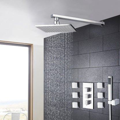 Wall Mounted Bathroom Shower Faucet Thermostatic Valve Mixer Tap