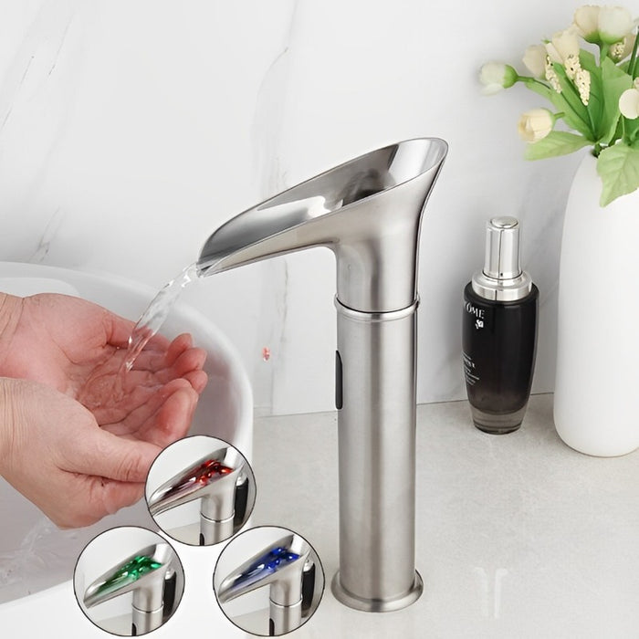 Automatic Hand Touch Waterfall Mixer Faucet - Sensor Technology | Modern Style