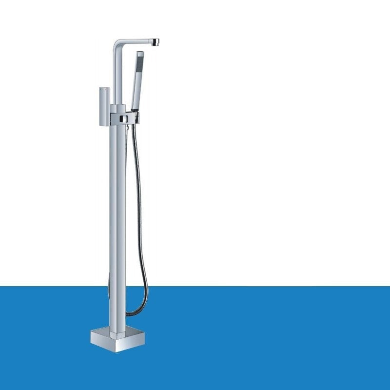 Chrome Plated Freestanding Bathtub Faucet Shower Set