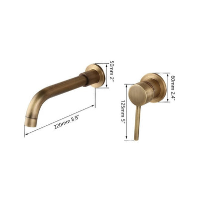 Solid Brass Bathroom Faucet Joint Pipe