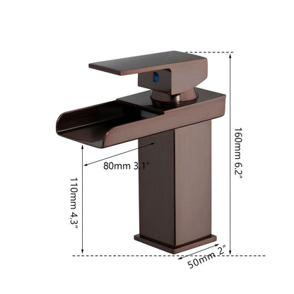 Short Waterfall Mixer Basin Faucet