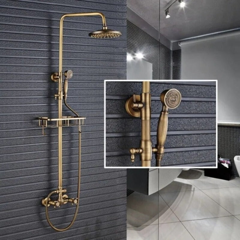 Wall Mounted Bathroom Hand Shower Rainfall Faucet Set