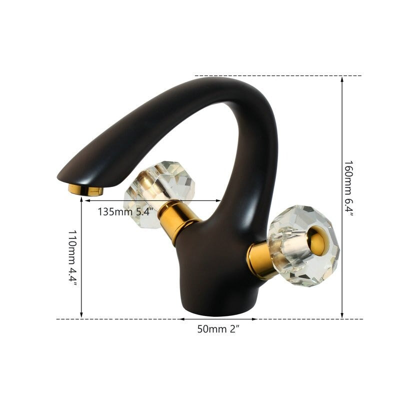 Swan Design Bathroom Basin Sink Mixer Faucets