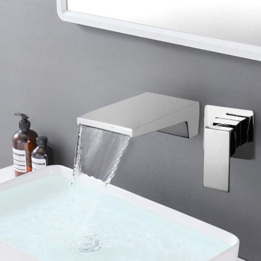Wall Mounted Bathroom Bathtub Faucet Waterfall Set