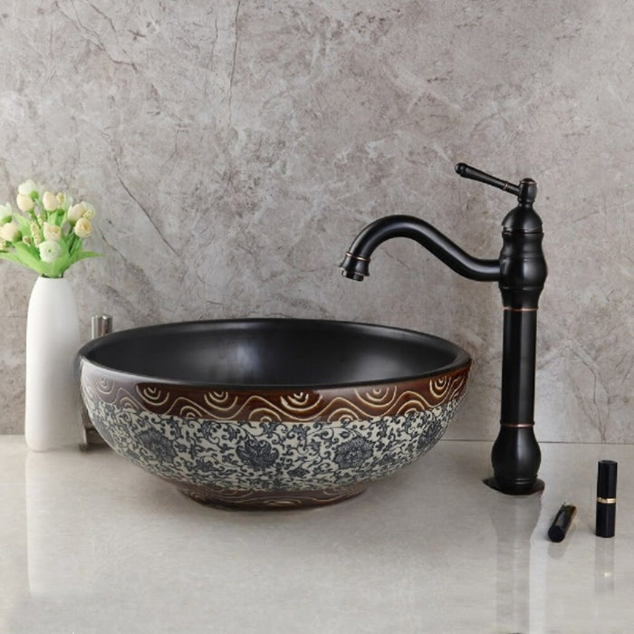 Ceramics Hand-Painted Bathroom Sink Set