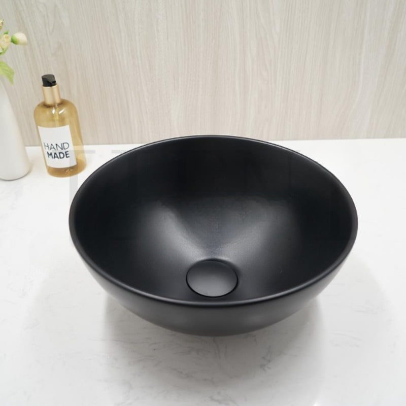 Black & White Ceramic Wash Basin Combine Deck Mounted Brass
