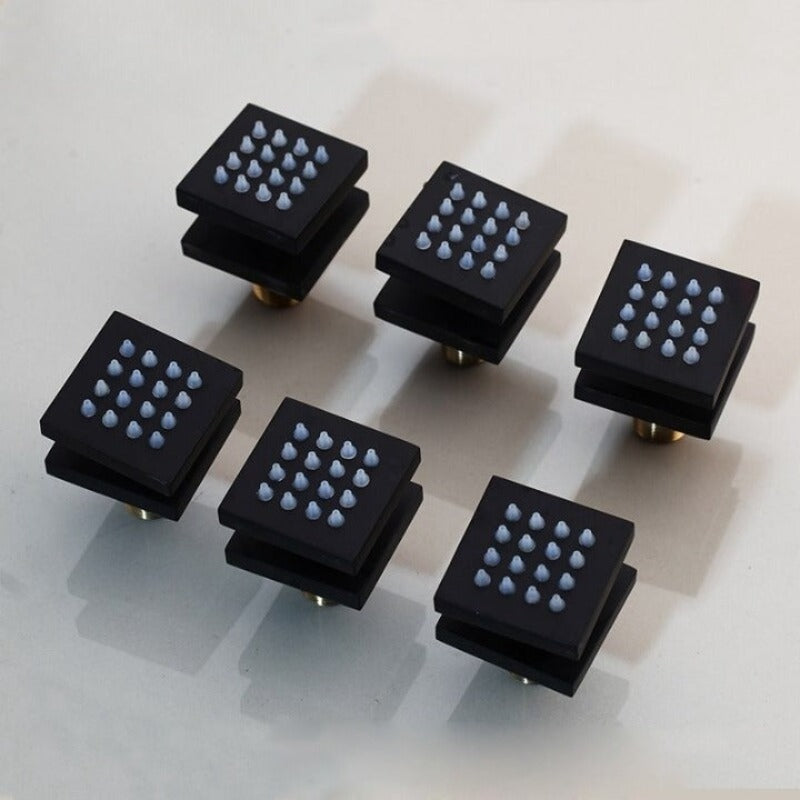 Wall Mounted Square Shape Jets Shower Mixer Control