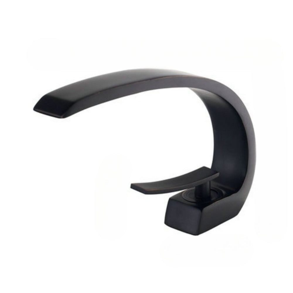 Deck Mounted Sickle Shaped Sink Mixer Tap