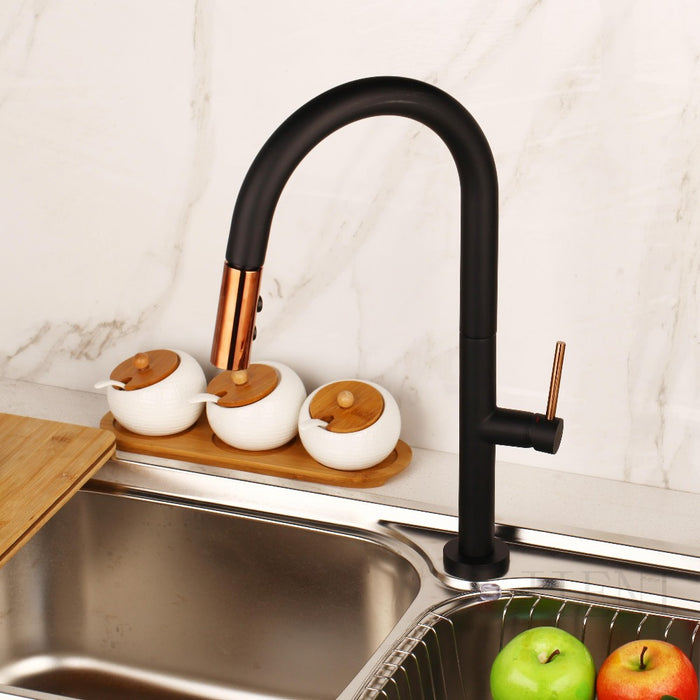 Swivel Pull Out Two Ways Spray Water Mixer Faucets