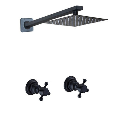 Matte Black Bathroom Shower Head Faucet Set