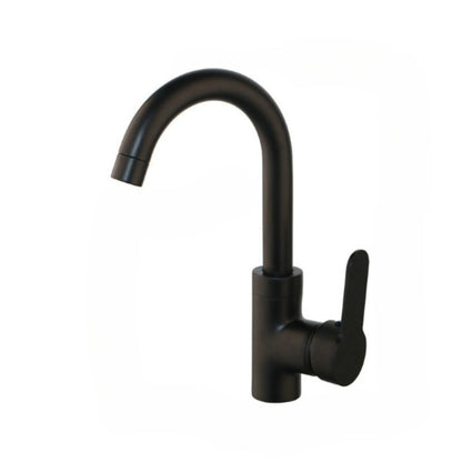 Matte Black Rotating Deck Kitchen Faucet