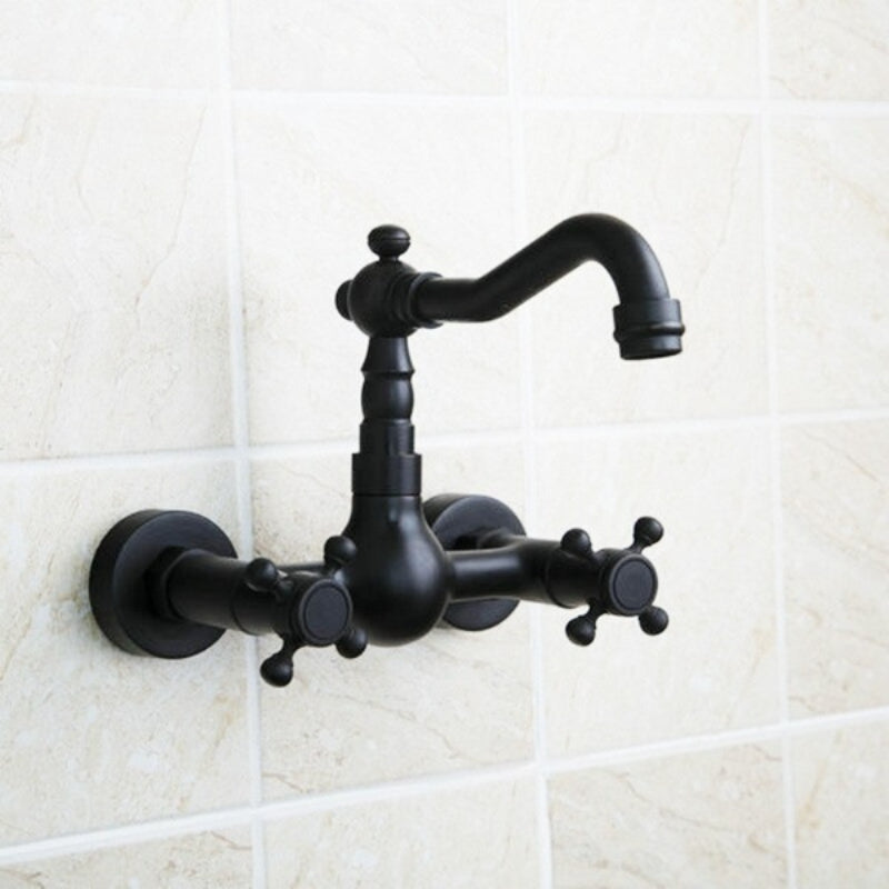 Wall Mount Spout Mixer Basin Faucet Tap