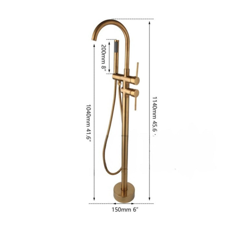 Floor Mounted Bathtub Faucet Shower Set