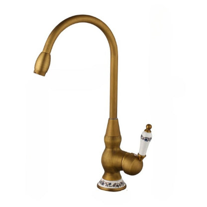 Antique Brass Chrome Ceramic Kitchen Basin Faucet