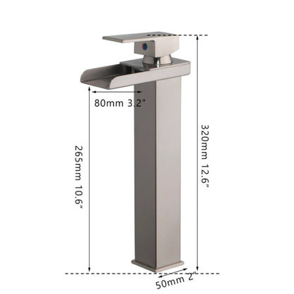 Tall Waterfall Mixer Basin Faucet