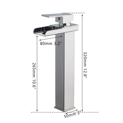 Tall Waterfall Mixer Basin Faucet