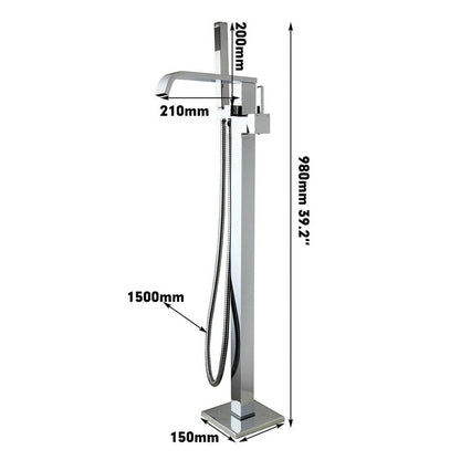 Floor Stand Handheld Standing Shower Faucet Set