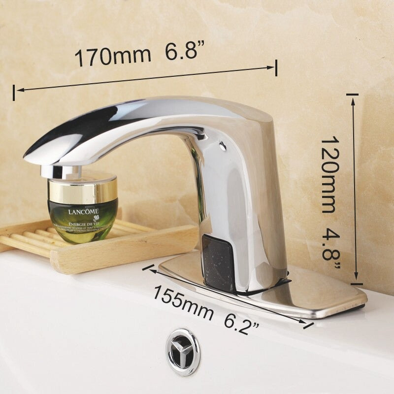 Solid Brass Automatic Touch-Free Infrared Sensor Faucet