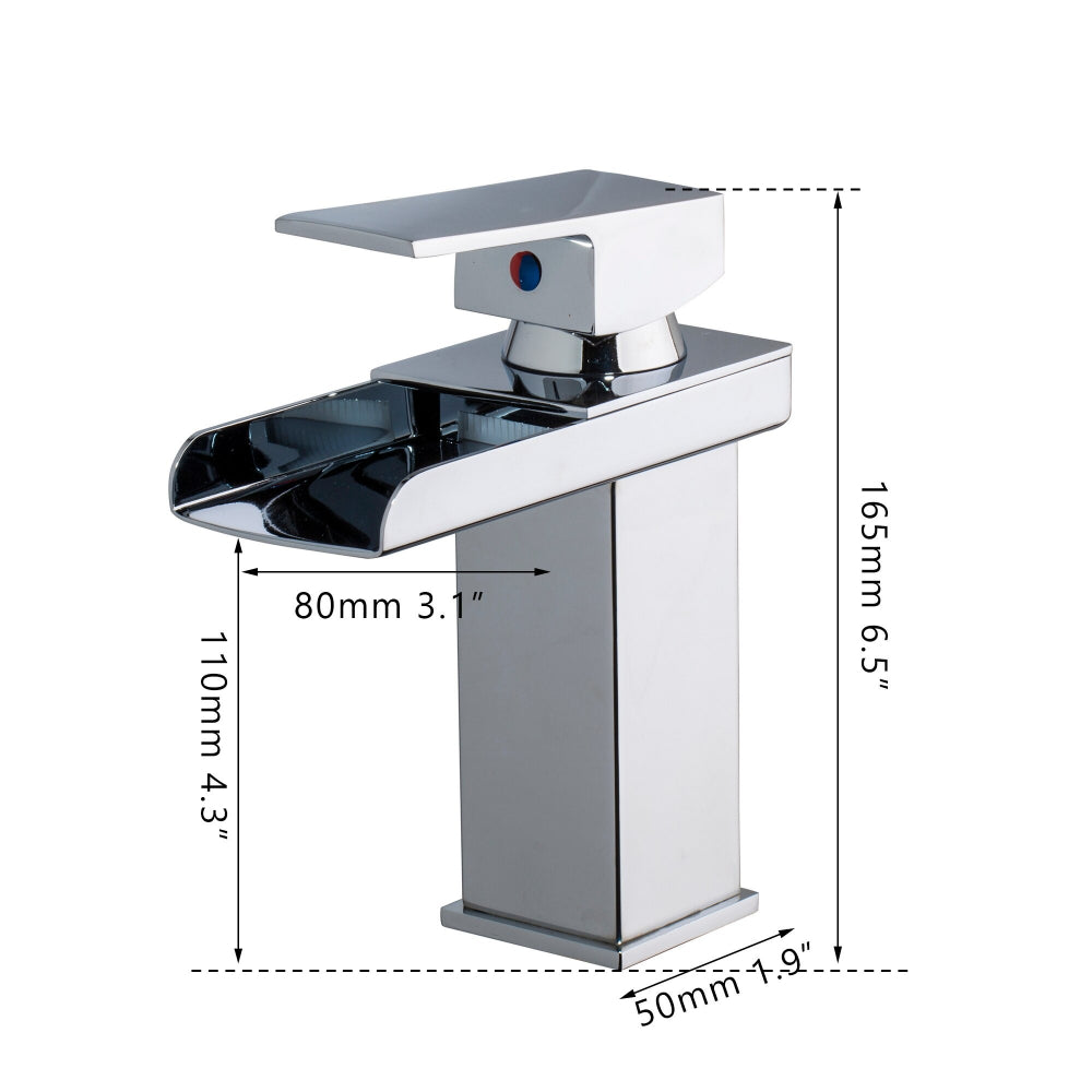 Short Waterfall Mixer Basin Faucet