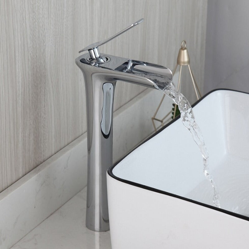 Waterfall Bathroom Basin Faucet Water Mixer Tap