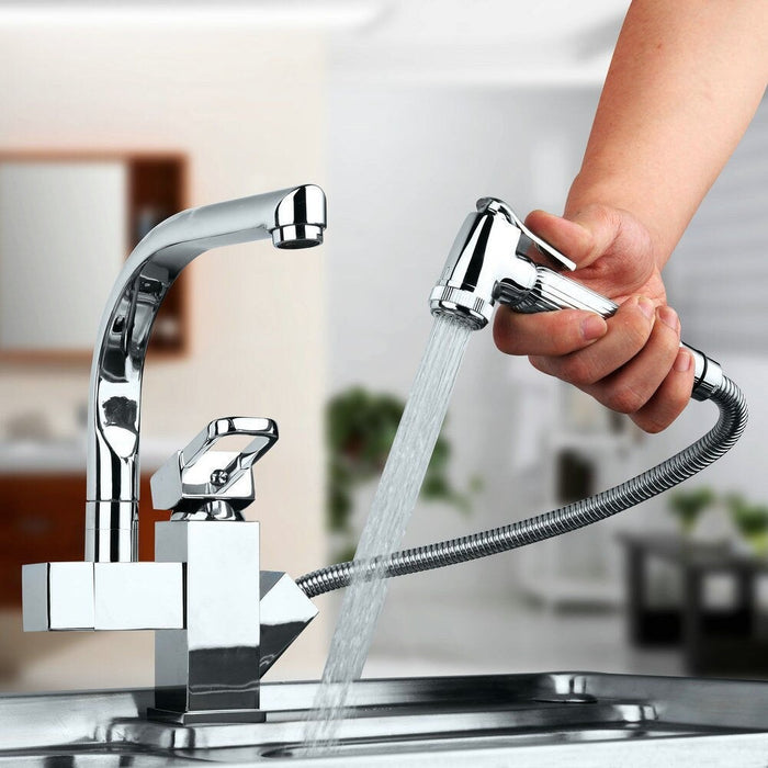 Swivel Pull Out Kitchen Basin Mixer Tap