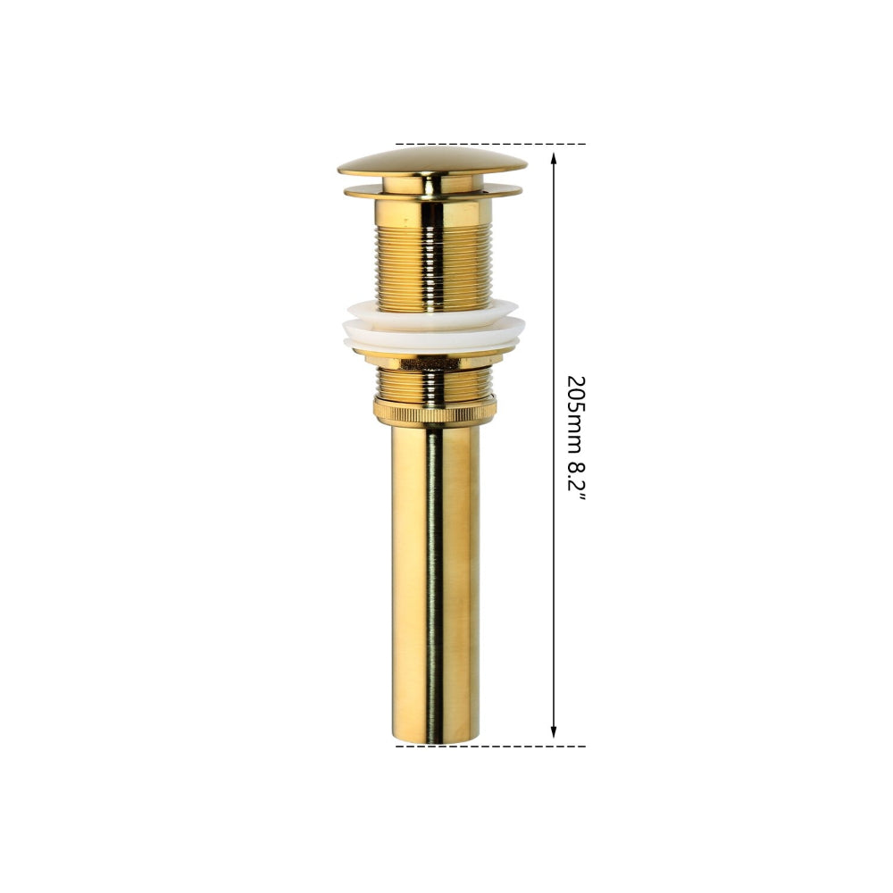 Gold Black Brass Pop-Up Drain And Attachment Sink Accessories