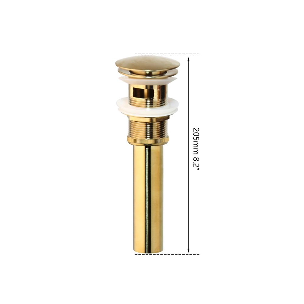 Gold Black Brass Pop-Up Drain And Attachment Sink Accessories