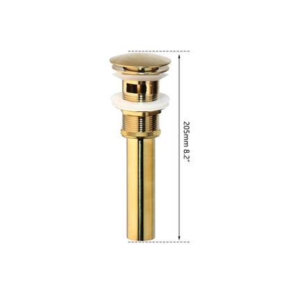 Gold Black Brass Pop-Up Drain And Attachment Sink Accessories