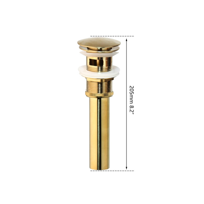 Gold Black Brass Pop-Up Drain And Attachment Sink Accessories