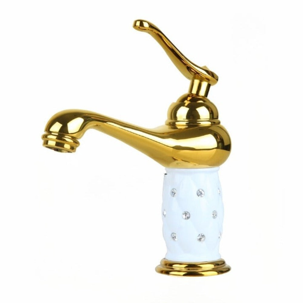 Bathroom Basin Luxury Style Single Handle Deck Mounted Faucet Tap