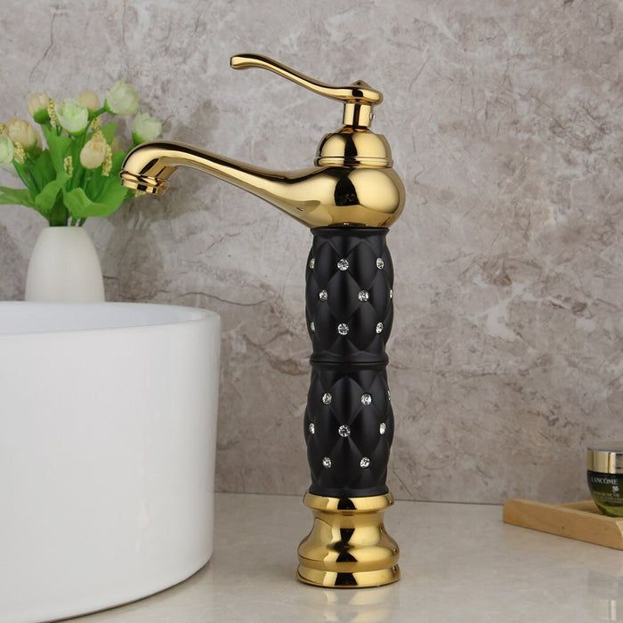 Bathroom Basin Luxury Style Single Handle Deck Mounted Faucet Tap