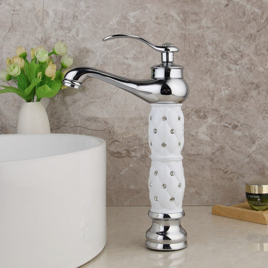 Bathroom Basin Luxury Style Single Handle Deck Mounted Faucet Tap