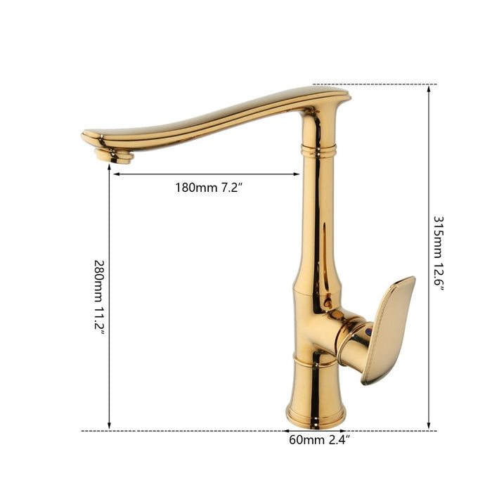 Golden Basin Sink Mixer Bathroom Faucet Tap