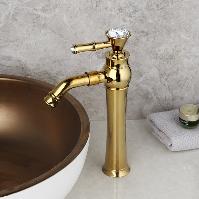 Luxury Diamond Handle Basin Sink Mixer Tap Faucet