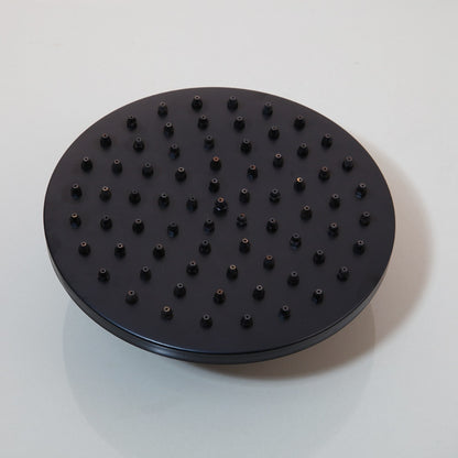 8 Inch Black Round Wall Mounted Shower Set