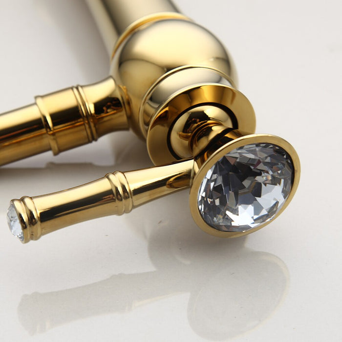 Luxury Diamond Handle Basin Sink Mixer Tap Faucet
