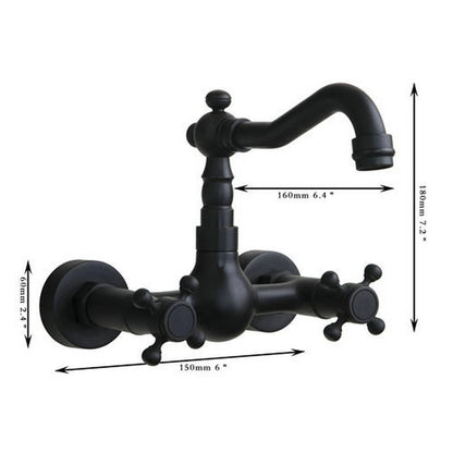 Wall Mount Spout Mixer Basin Faucet Tap