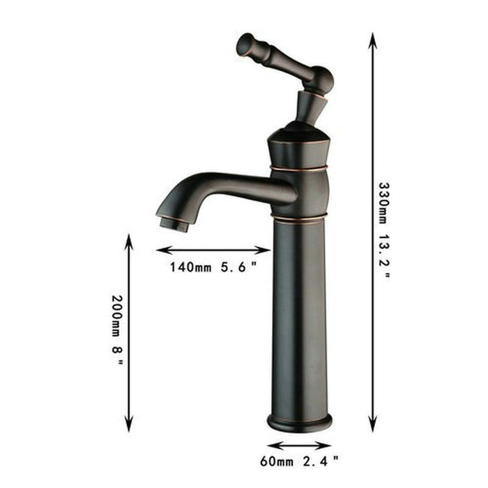 Black Deck Mount Bathroom Single Handle Tap Mixer Faucet