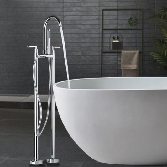 Polished Bathtub Double Handle Faucet Mixer Tap