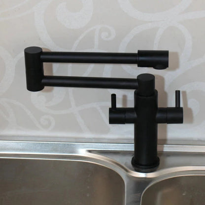 Dual Handles Kitchen Vessel Sink Faucet Mixer Tap