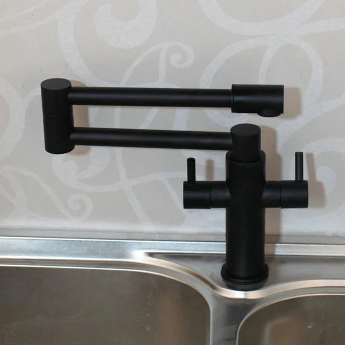 Dual Handles Kitchen Vessel Sink Faucet Mixer Tap