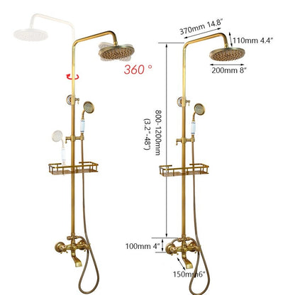 Wall Mounted Bathroom Hand Shower Rainfall Faucet Set