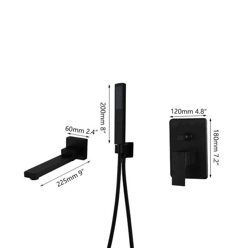 Control Handle Bathroom Waterfall Faucet Shower Set