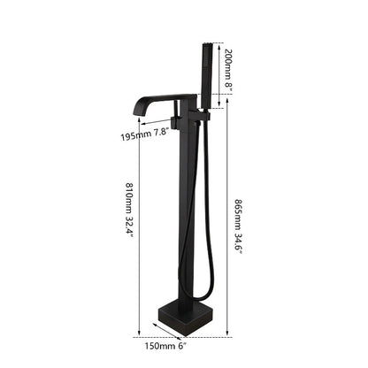 Floor Stand Handheld Standing Shower Faucet Set