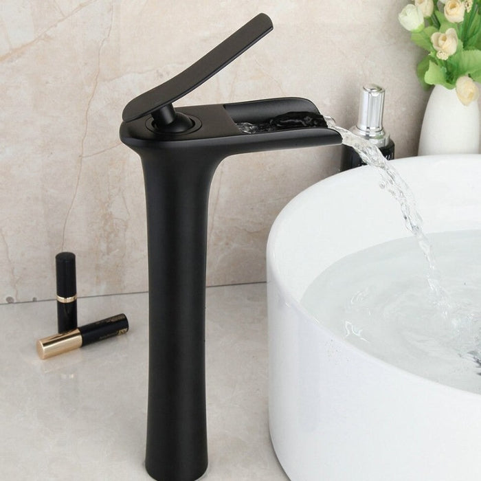 Waterfall Bathroom Basin Faucet Water Mixer Tap
