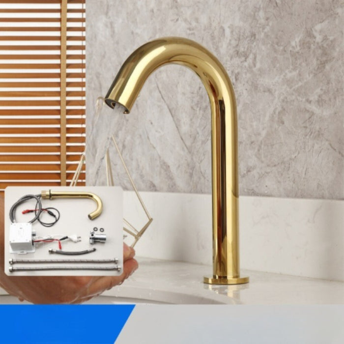 Gold Polished Automatic Touch Sensor Mixer Faucet Tap