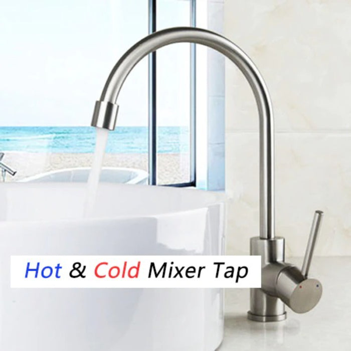 360 Swivel Nickel Brushed Stainless Steel Faucet