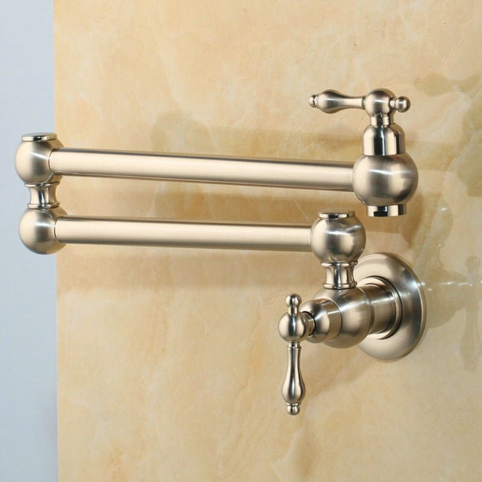 Wall Mount Rotated Solid Brass Pot Filler Faucet
